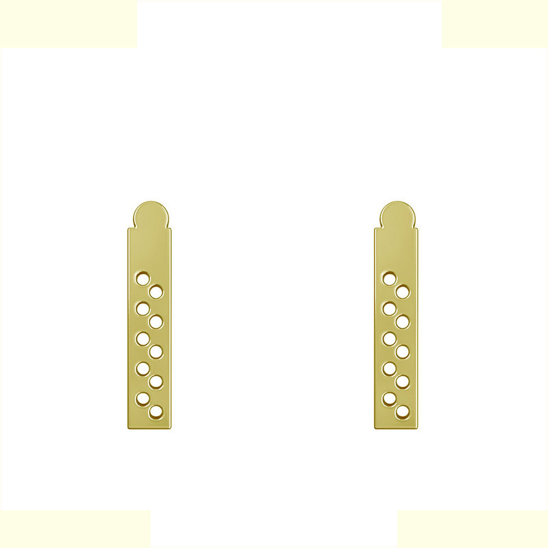 گوشواره طلا 18 عیار زنانه مدوپد مدل مستطیل کد GA1-12127