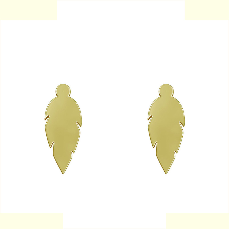 گوشواره طلا 18 عیار زنانه مدوپد مدل پر کد GA1-12145