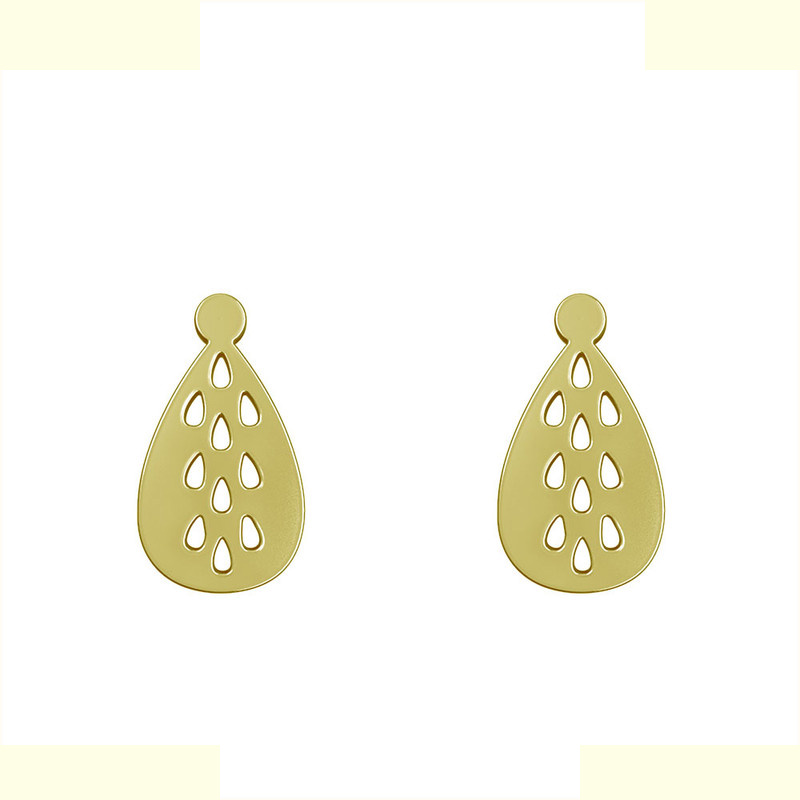 گوشواره طلا 18 عیار زنانه مدوپد مدل اشک کد GA1-12241