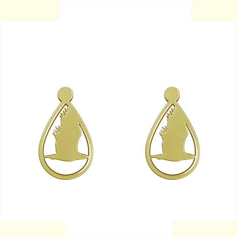 گوشواره طلا 18 عیار زنانه مدوپد مدل پرنده کد GA1-12253