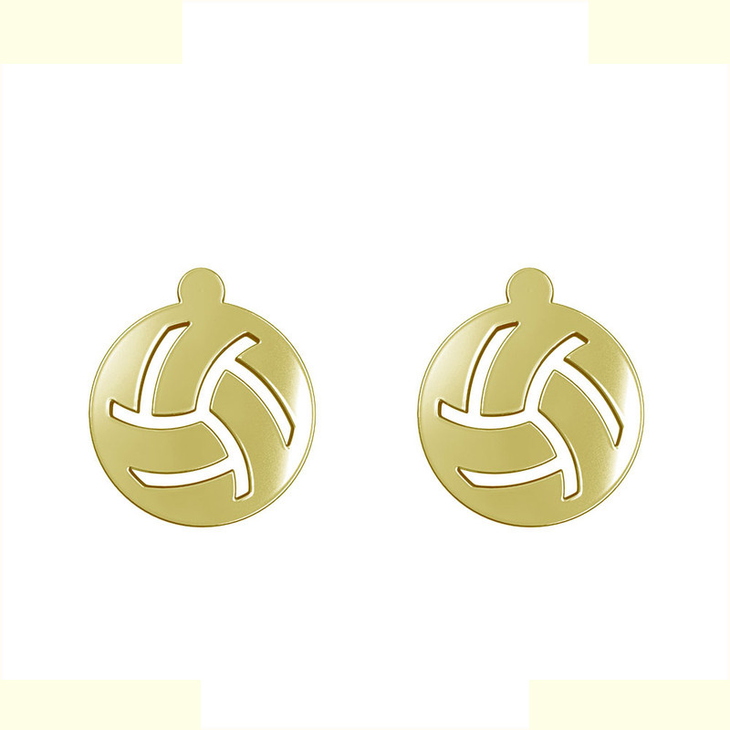 گوشواره طلا 18 عیار زنانه مدوپد مدل توپ والیبال کد GA1-12257