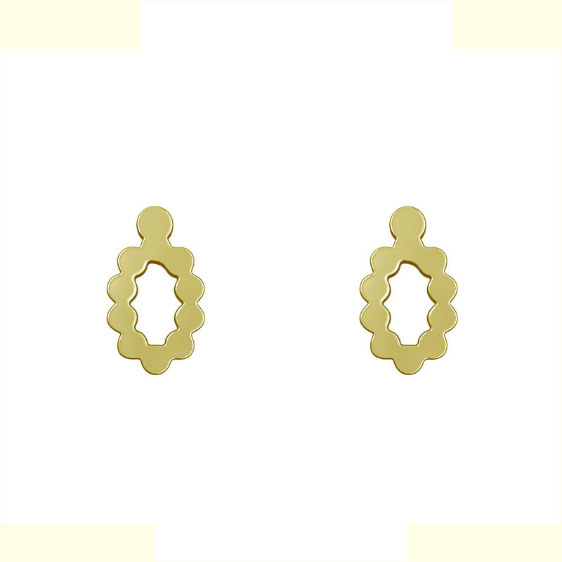 گوشواره طلا 18 عیار زنانه مدوپد مدل حلقه کد GA1-12259