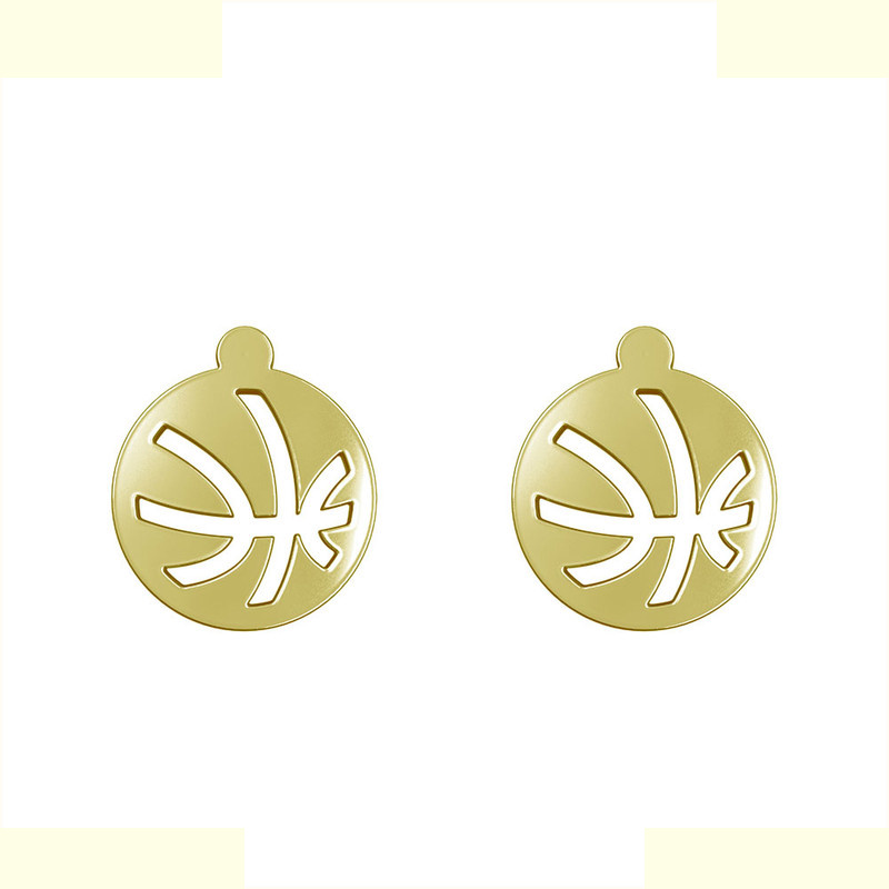 گوشواره طلا 18 عیار زنانه مدوپد مدل توپ کد GA1-12276