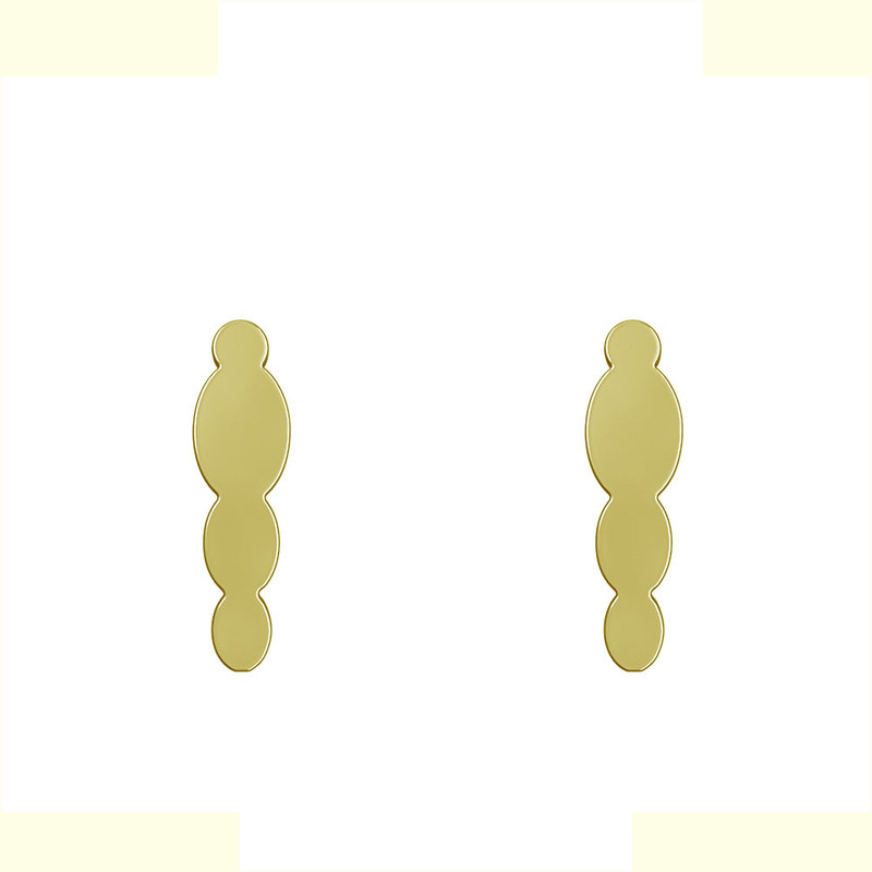 گوشواره طلا 18 عیار زنانه مدوپد مدل هندسی کد GA1-12279