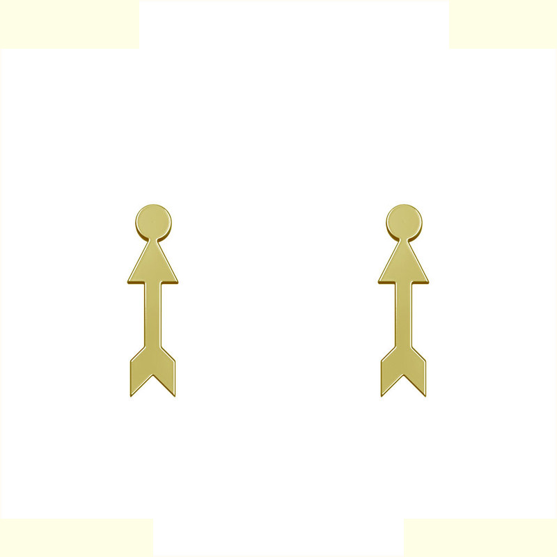 گوشواره طلا 18 عیار زنانه مدوپد مدل فلش کد GA1-12289