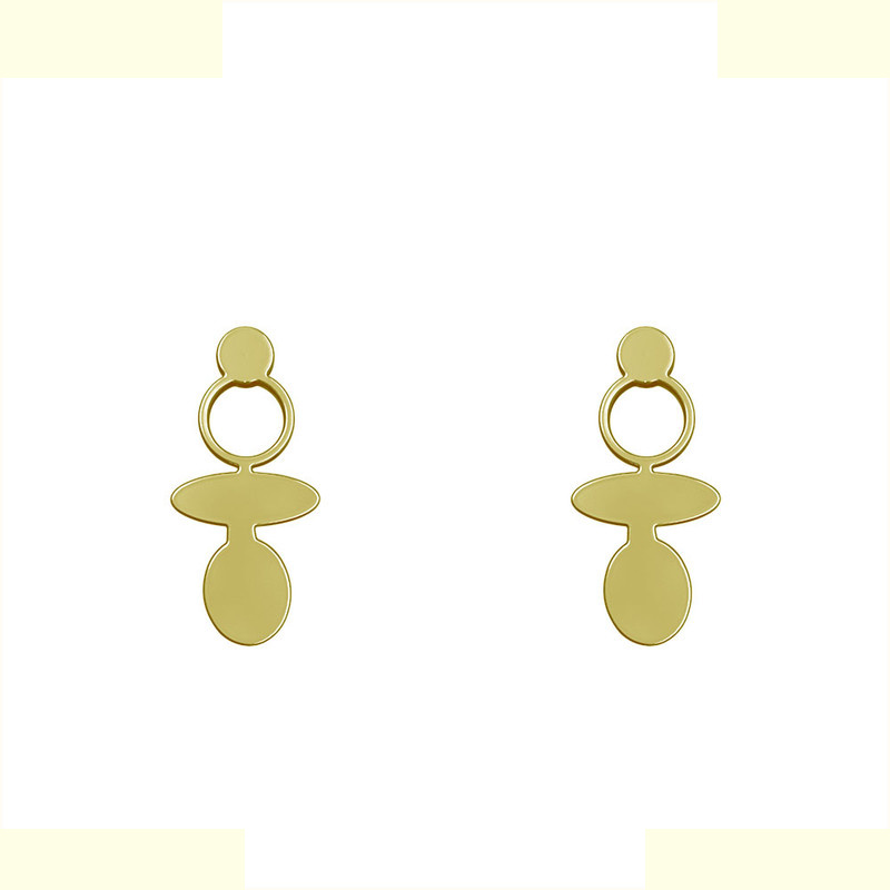 گوشواره طلا 18 عیار زنانه مدوپد مدل پستانک کد GA1-12308