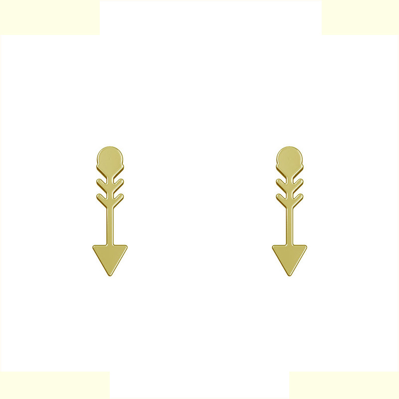 گوشواره طلا 18 عیار زنانه مدوپد مدل تیر کد GA1-12312