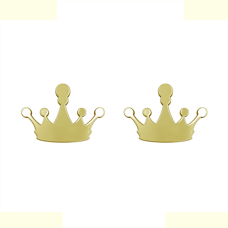 گوشواره طلا 18 عیار زنانه مدوپد مدل تاج کد GA1-12321