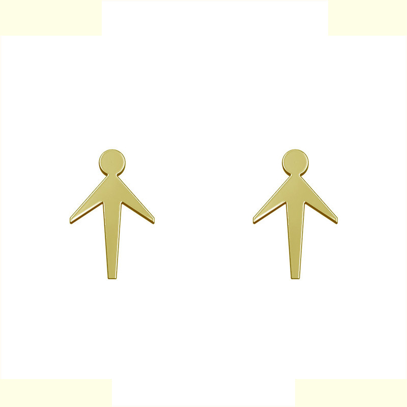 گوشواره طلا 18 عیار زنانه مدوپد مدل فلش کد GA1-12328