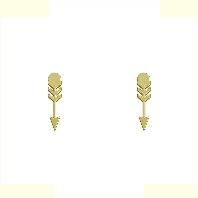 گوشواره طلا 18 عیار زنانه مدوپد مدل تیر کد GA1-12329