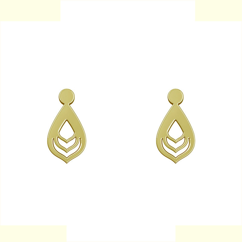 گوشواره طلا 18 عیار زنانه مدوپد مدل اشک کد GA1-12342