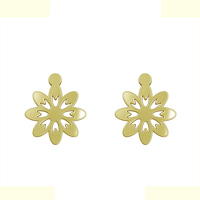 گوشواره طلا 18 عیار زنانه مدوپد مدل گل کد GA1-12367