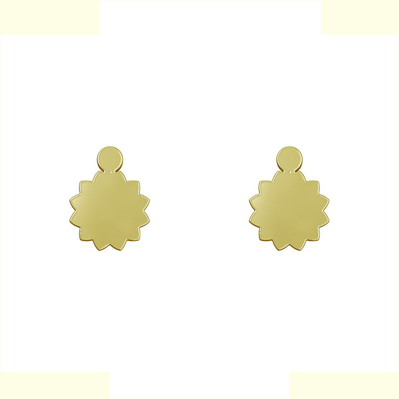 گوشواره طلا 18 عیار زنانه مدوپد مدل گل کد GA1-12405