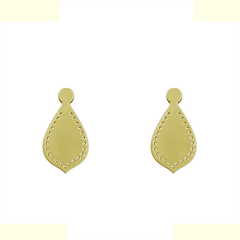 گوشواره طلا 18 عیار زنانه مدوپد مدل اشک کد GA1-12416