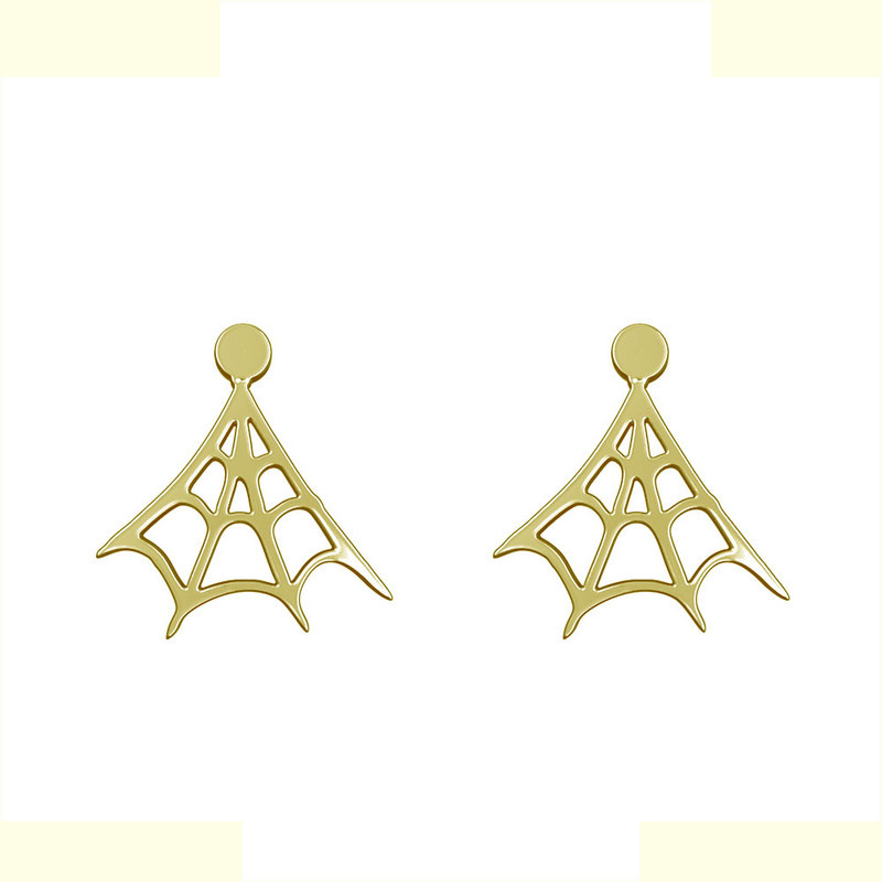 گوشواره طلا 18 عیار زنانه مدوپد مدل تارعنکبوت کد GA1-12447