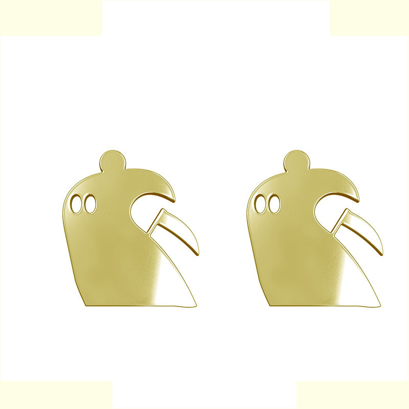 گوشواره طلا 18 عیار زنانه مدوپد مدل روح کد GA1-12488