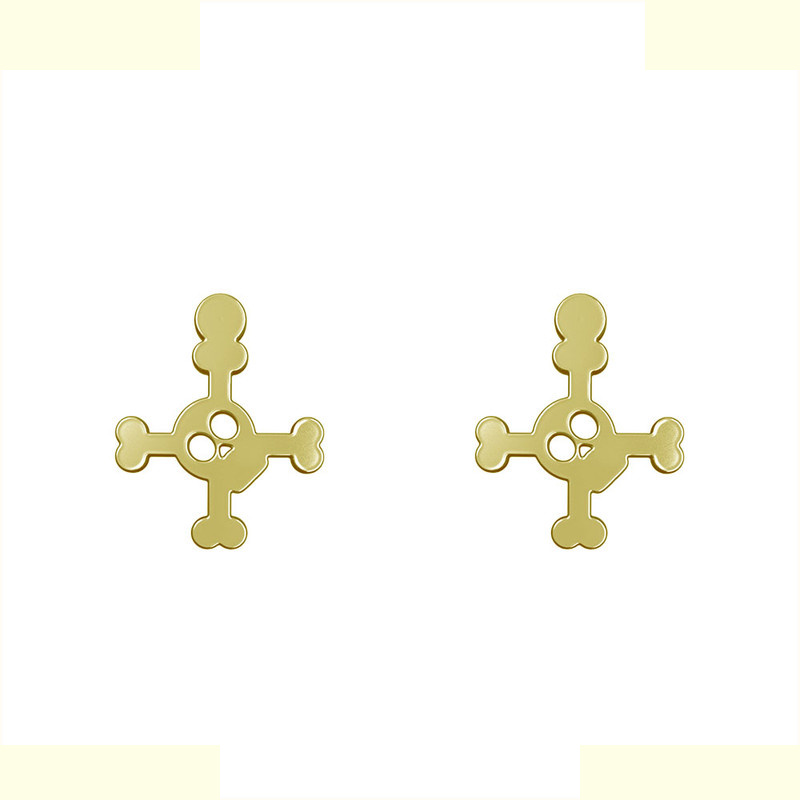 گوشواره طلا 18 عیار زنانه مدوپد مدل اسکلت کد GA1-12502