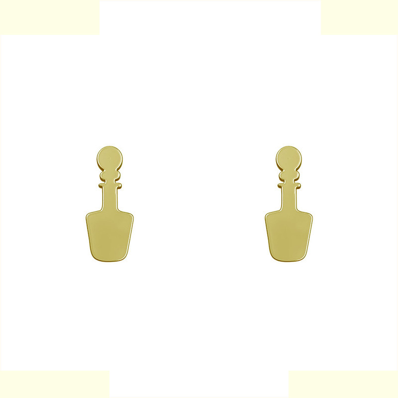 گوشواره طلا 18 عیار زنانه مدوپد مدل بطری کد GA1-12503