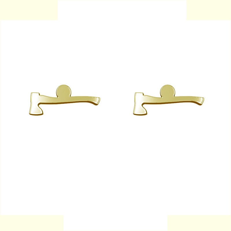 گوشواره طلا 18 عیار زنانه مدوپد مدل تبر کد GA1-12526