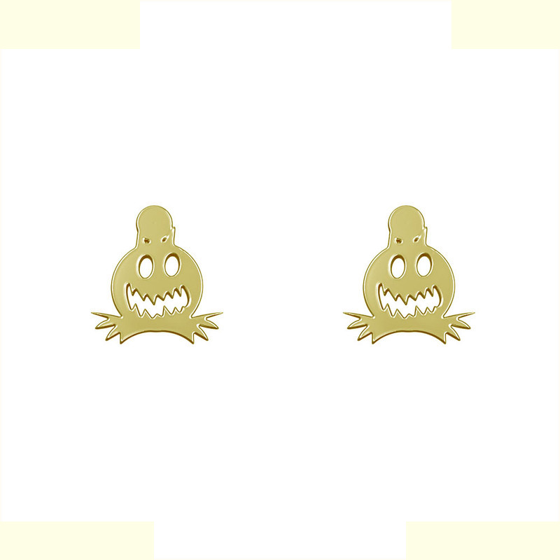 گوشواره طلا 18 عیار زنانه مدوپد مدل هالووین کد GA1-12564