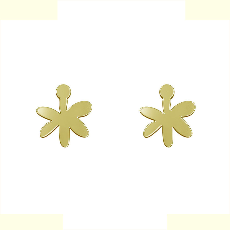 گوشواره طلا 18 عیار زنانه مدوپد مدل گل کد GA1-12606