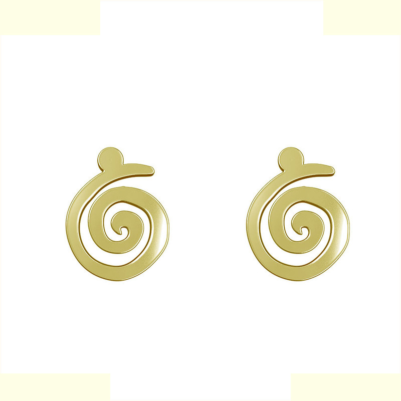 گوشواره طلا 18 عیار زنانه مدوپد مدل مارپیچ کد GA1-12607