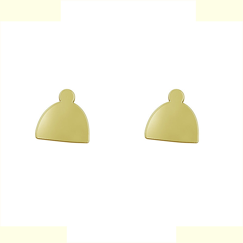 گوشواره طلا 18 عیار زنانه مدوپد مدل نیم دایره کد GA1-12608