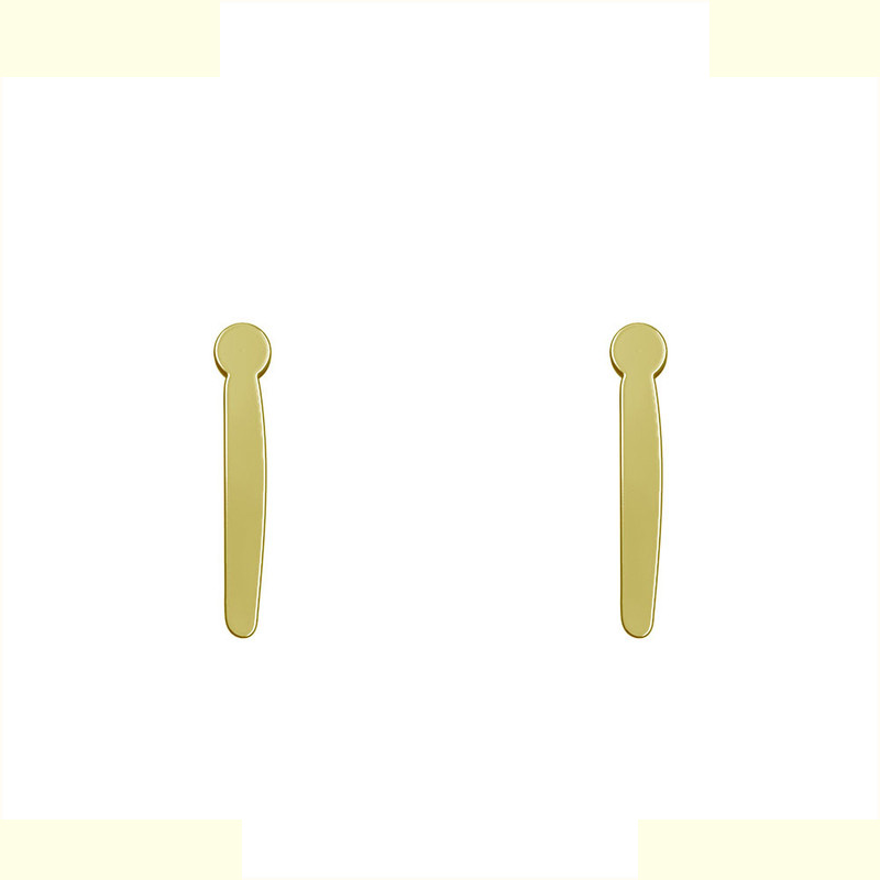 گوشواره طلا 18 عیار زنانه مدوپد مدل خط کد GA1-12613