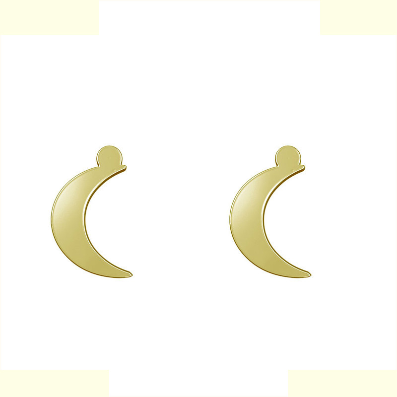 گوشواره طلا 18 عیار زنانه مدوپد مدل ماه کد GA1-12616