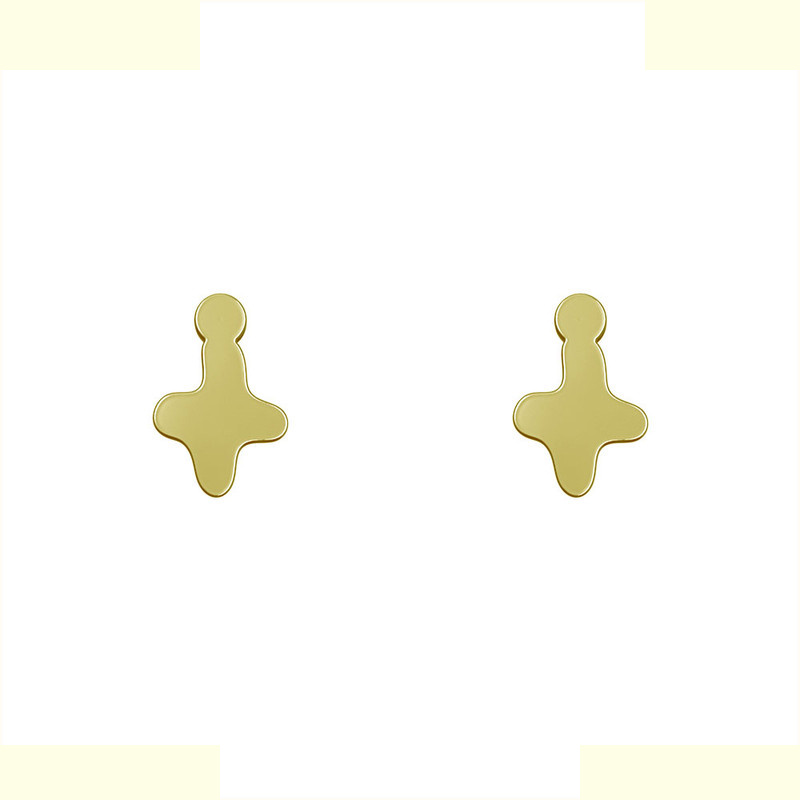 گوشواره طلا 18 عیار زنانه مدوپد مدل گل کد GA1-12623