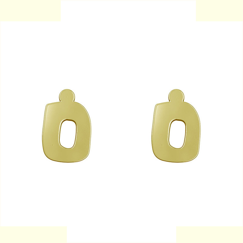 گوشواره طلا 18 عیار زنانه مدوپد مدل هندسی کد GA1-12630