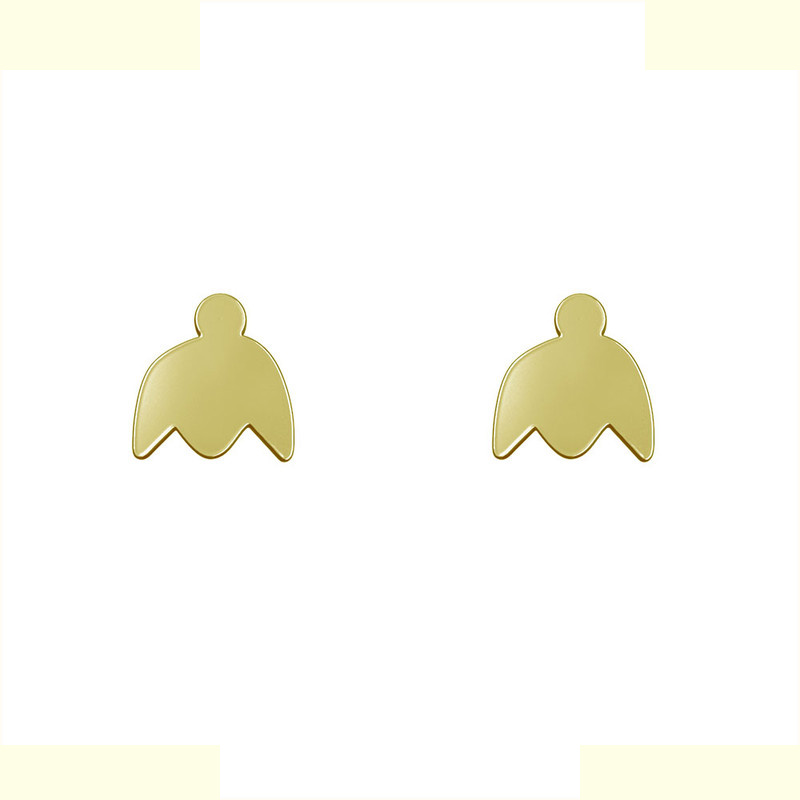 گوشواره طلا 18 عیار زنانه مدوپد مدل گل کد GA1-12643