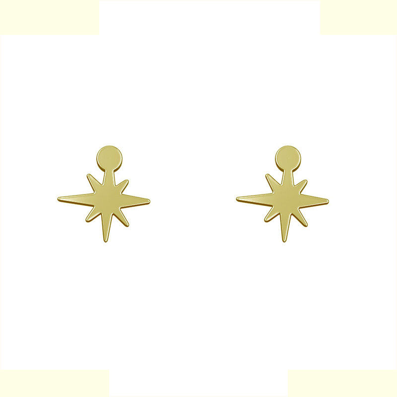 گوشواره طلا 18 عیار زنانه مدوپد مدل ستاره کد GA1-12648