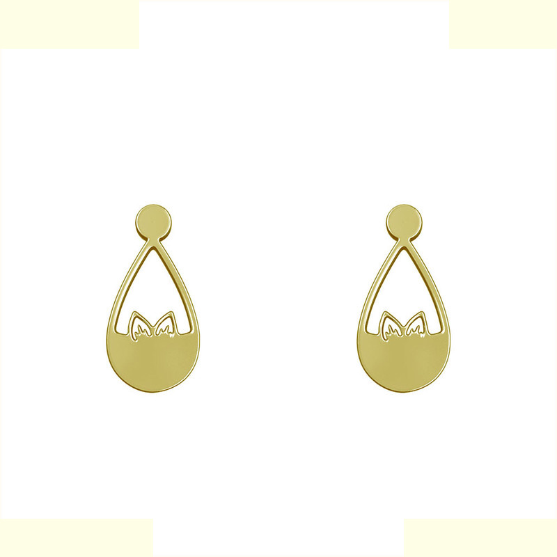 گوشواره طلا 18 عیار زنانه مدوپد مدل گل کد GA1-12663