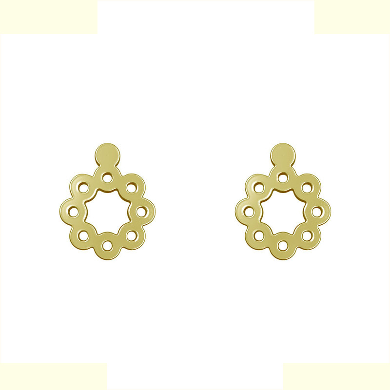 گوشواره طلا 18 عیار زنانه مدوپد مدل حلقه کد GA1-12708