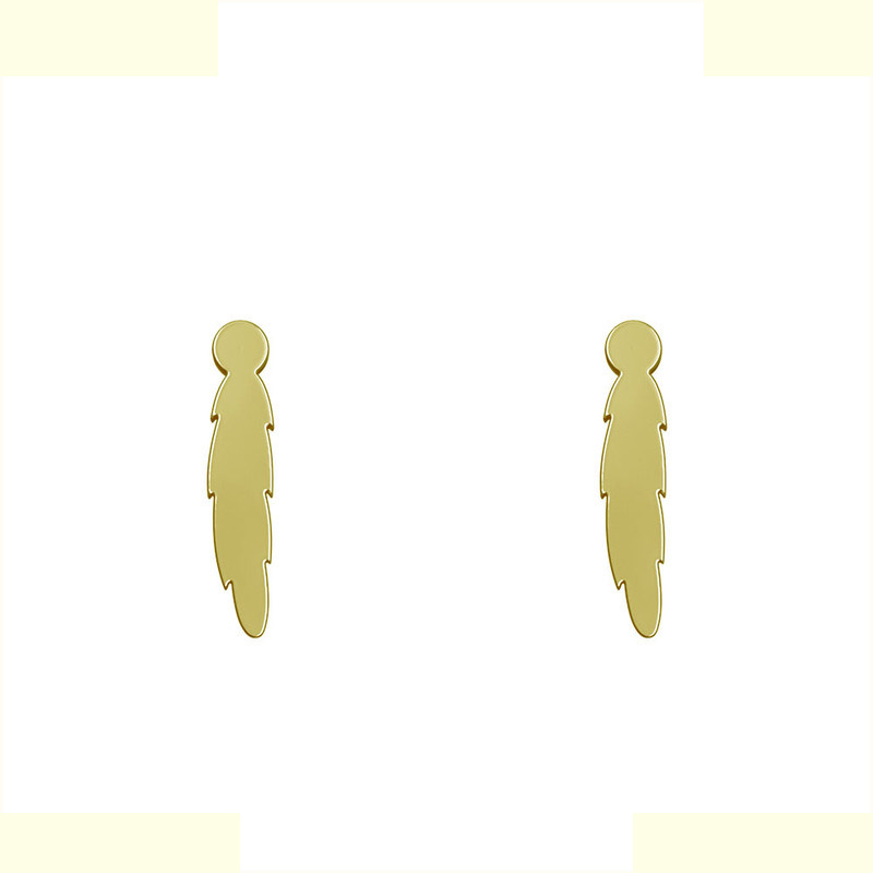 گوشواره طلا 18 عیار زنانه مدوپد مدل پر کد GA1-12710