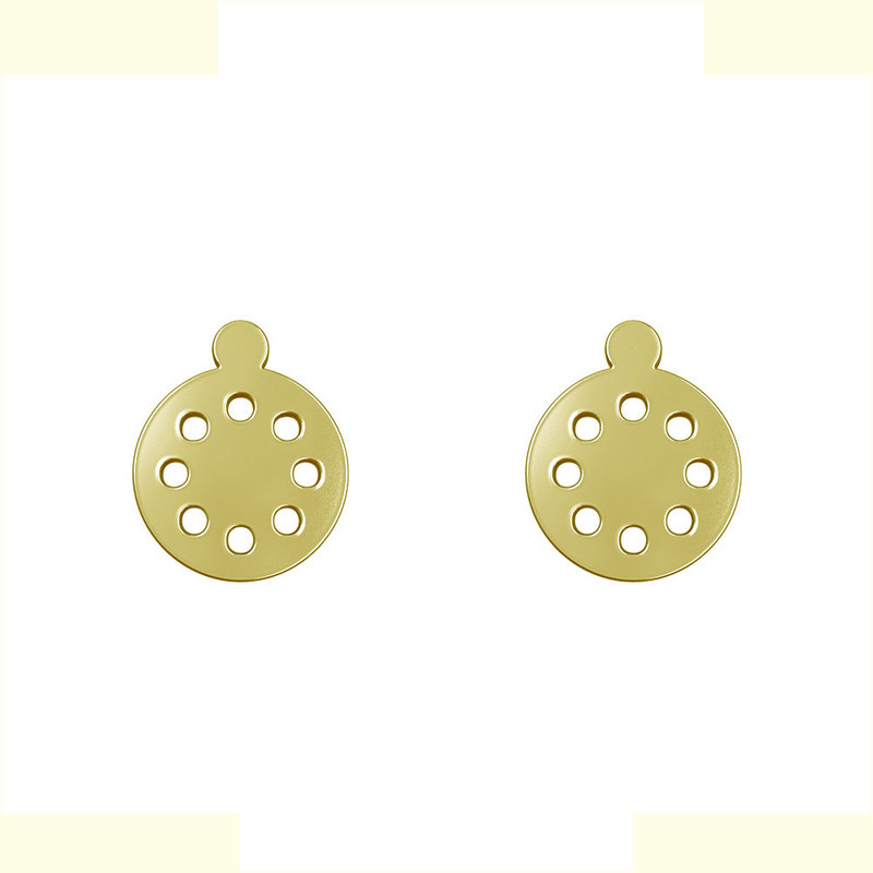 گوشواره طلا 18 عیار زنانه مدوپد مدل دایره کد GA1-12723