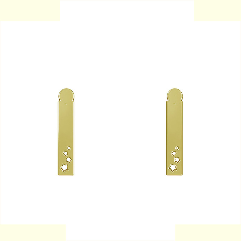 گوشواره طلا 18 عیار زنانه مدوپد مدل مستطیل کد GA1-12726