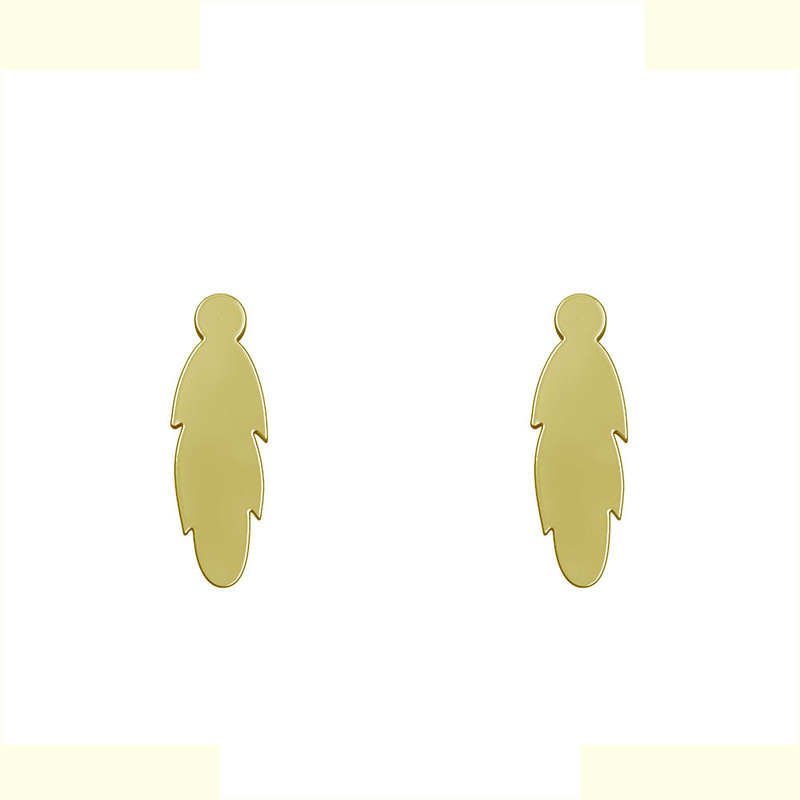 گوشواره طلا 18 عیار زنانه مدوپد مدل پر کد GA1-12733