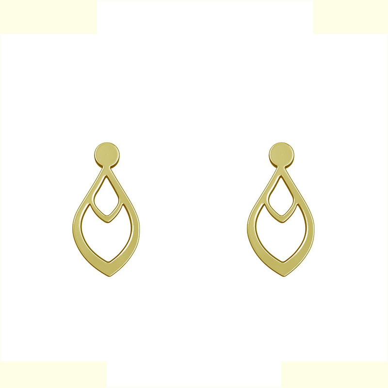 گوشواره طلا 18 عیار زنانه مدوپد مدل اشک کد GA1-12738