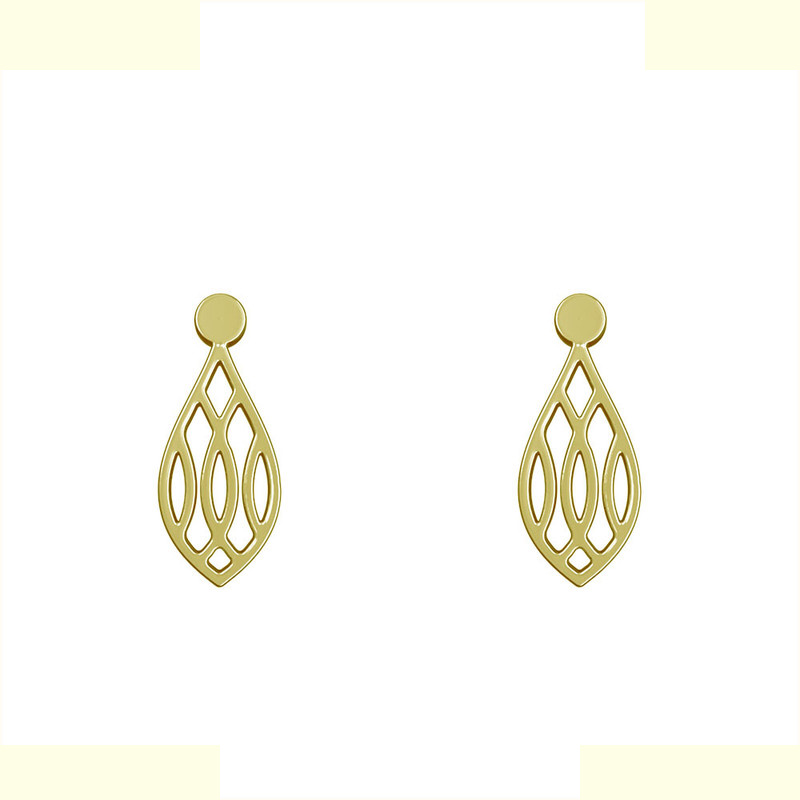 گوشواره طلا 18 عیار زنانه مدوپد مدل اشک کد GA1-12758