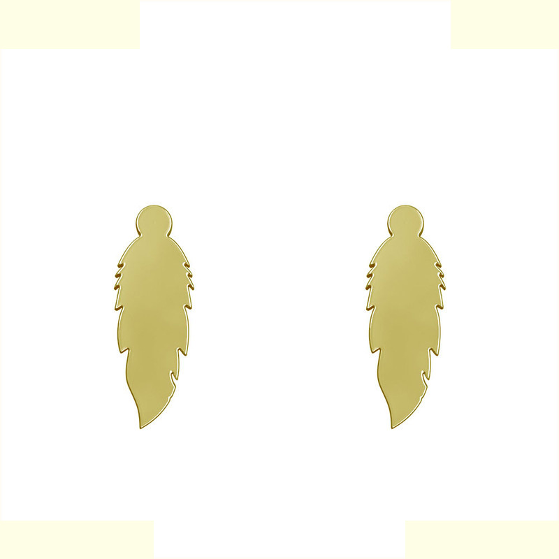 گوشواره طلا 18 عیار زنانه مدوپد مدل پر کد GA1-12785