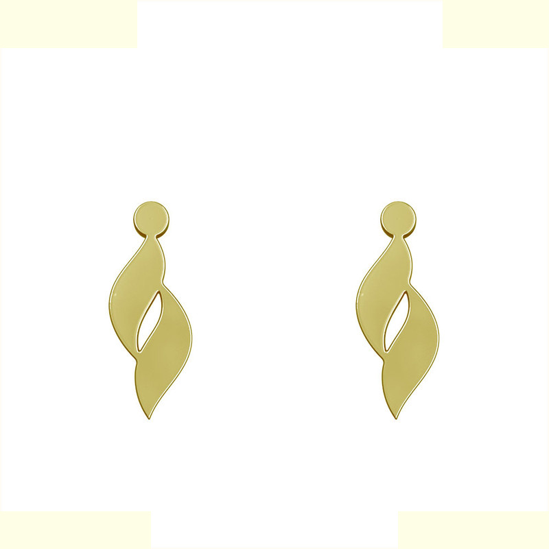 گوشواره طلا 18 عیار زنانه مدوپد مدل هندسی کد GA1-12795