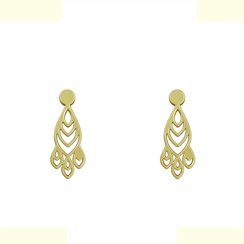 گوشواره طلا 18 عیار زنانه مدوپد مدل اشک کد GA1-12799