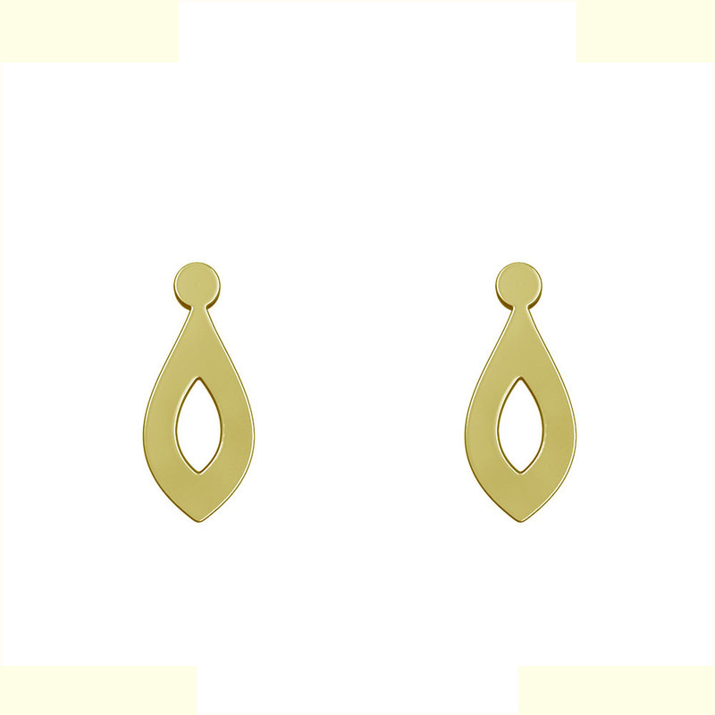 گوشواره طلا 18 عیار زنانه مدوپد مدل اشک کد GA1-12837