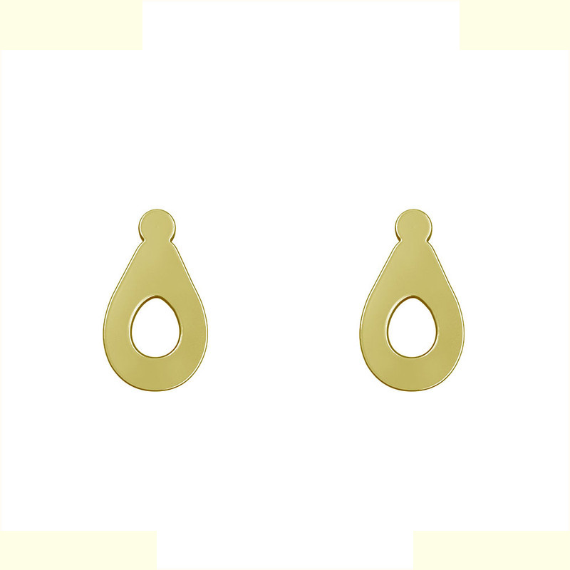 گوشواره طلا 18 عیار زنانه مدوپد مدل گلابی تو خالی کد GA1-12881