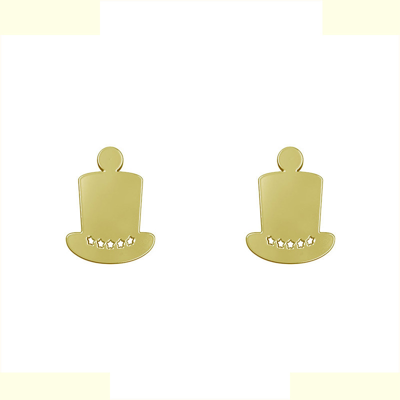 گوشواره طلا 18 عیار زنانه مدوپد مدل کلاه کد GA1-12890