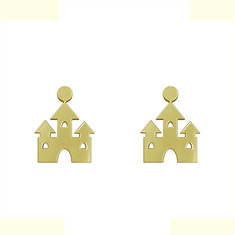 گوشواره طلا 18 عیار زنانه مدوپد مدل خانه کد GA1-12903