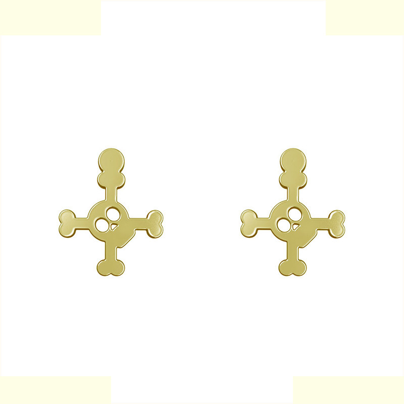 گوشواره طلا 18 عیار زنانه مدوپد مدل اسکلت کد GA1-12904