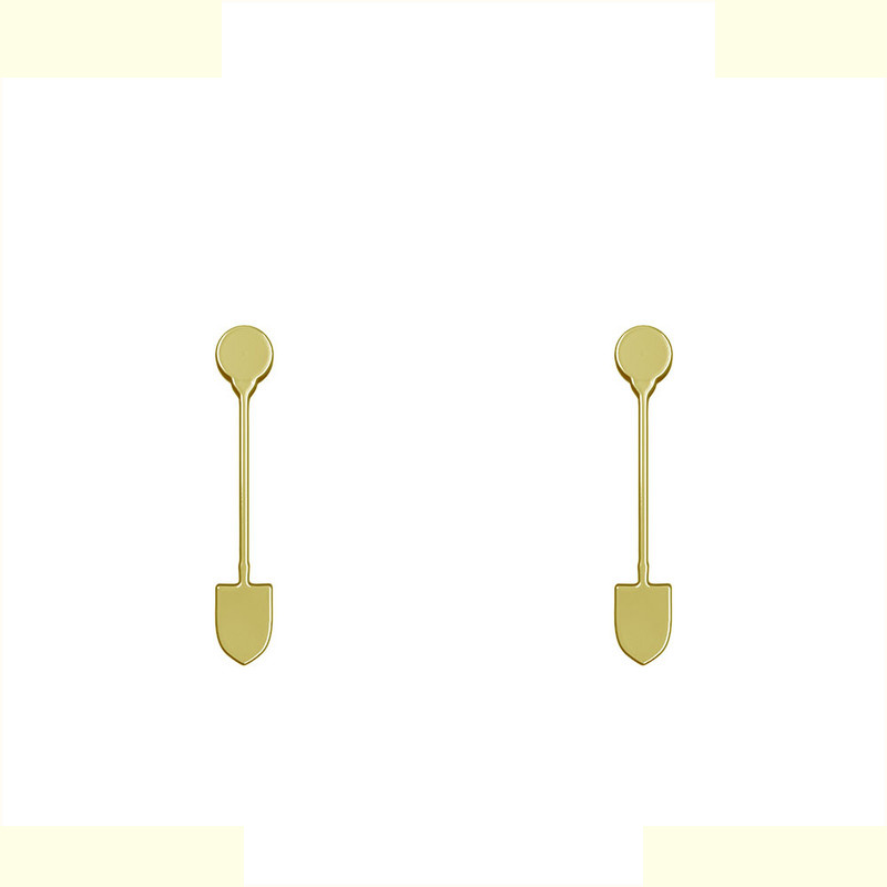 گوشواره طلا 18 عیار زنانه مدوپد مدل بیل کد GA1-12932